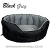 Black/Grey Oval Waterproof Dog Bed